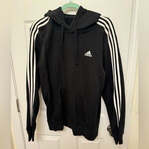 Adidas Hooded Sweatshirt (Black/White, size M)